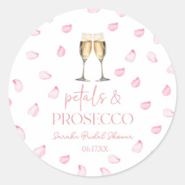 Adesivo Pétalas & Champanhe Prosecco Festa de Noivado 