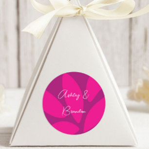 Adesivo Pétalas de Flor Mod Botânica Fuchsia Chá de Noiva