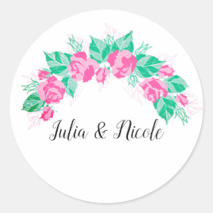 Adesivo Pétalas de Rosa Verde Rosa Flores Jardim Casamento
