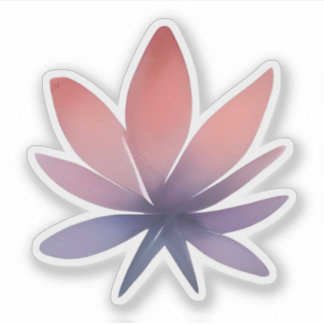Adesivo Pétalas em Bloom: Legância Botânica Gradiente