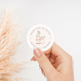 Adesivo Pétalas & Prosecco Chá de Noiva Despedida de Solte