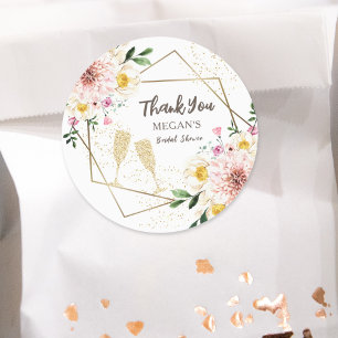 Adesivo Pétalas & Prosecco Chuveiro de Noiva Floral em R