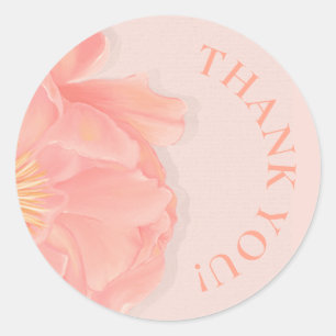 Adesivo Petals Floral Obrigado Chá de panela Rosa