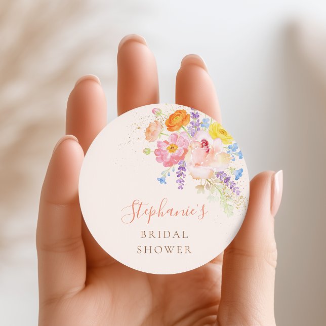 Adesivo Petals & Prosecco Floral Bridal Shower Stickers (Criador carregado)