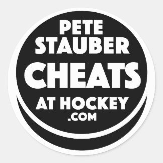 Adesivo Pete Stauber Cheats At Hockey .com Stickers