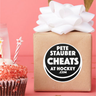 Adesivo Pete Stauber Cheats At Hockey .com Stickers