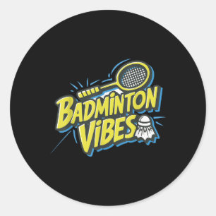 Adesivo Peteca Badminton Vibes