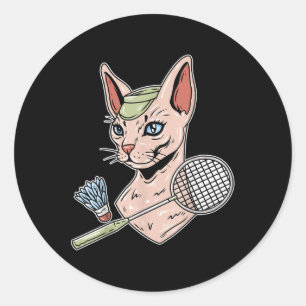 Adesivo Peteca Engraçada de Gato Devon Rex