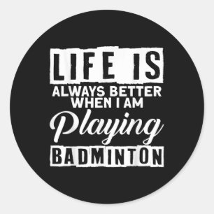 Adesivo Peteca Esporte Badminton Jogador Treinador Raquete