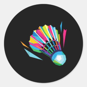 Adesivo Peteca Raquete Esporte Badminton Pop Art