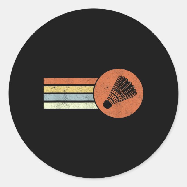 Adesivo Peteca Retro Badminton Smash Peteca Antigo Badmi (Frente)