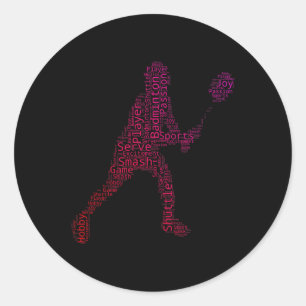 Adesivo Peteca Squash Jogador de Badminton Peteca