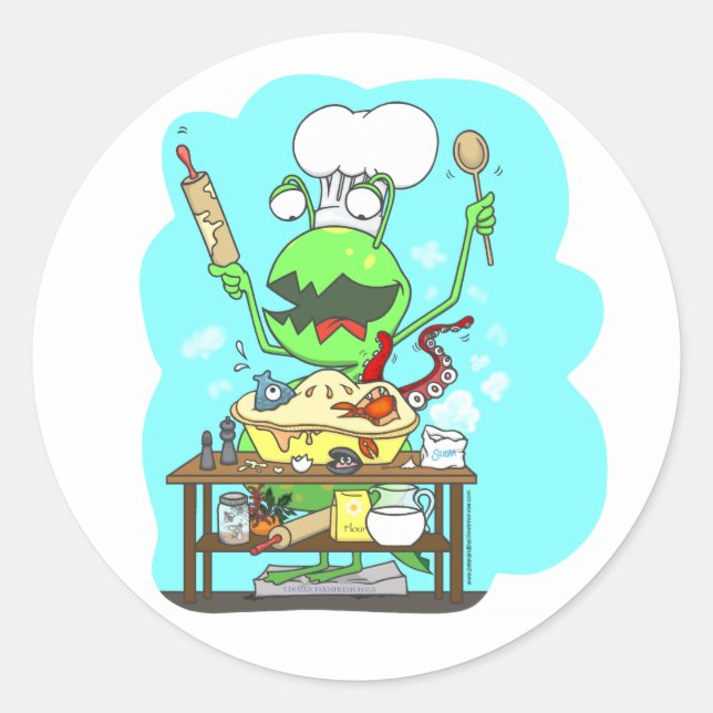 Adesivo Peter e o Monstro do Armário, cozinhando (Frente)