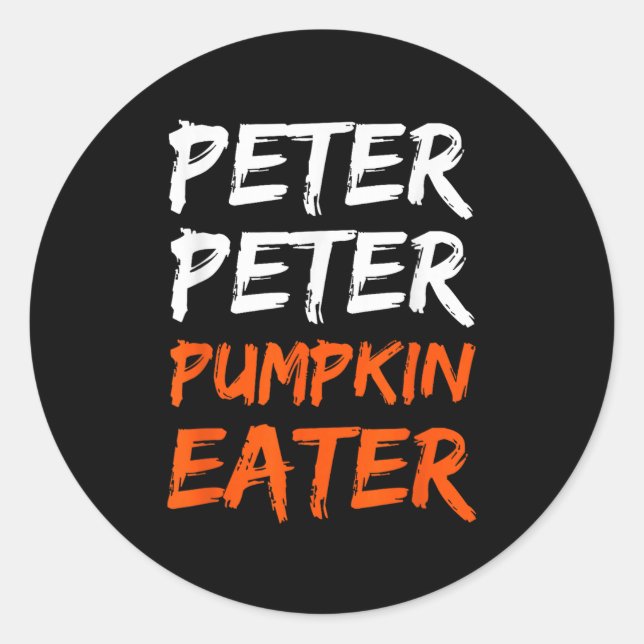Adesivo Peter Pumpkin Costume Comer Halloween (Frente)