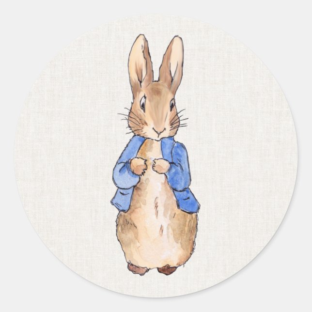 Adesivo Peter Rabbit com Linen Background (Frente)