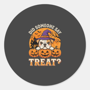 Adesivo Petisco de Halloween para Cachorro Design de Abóbo