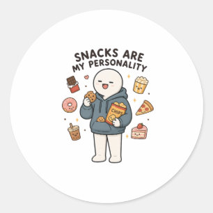 Adesivo Petiscos São Minha Personalidade Funny Snack Lover