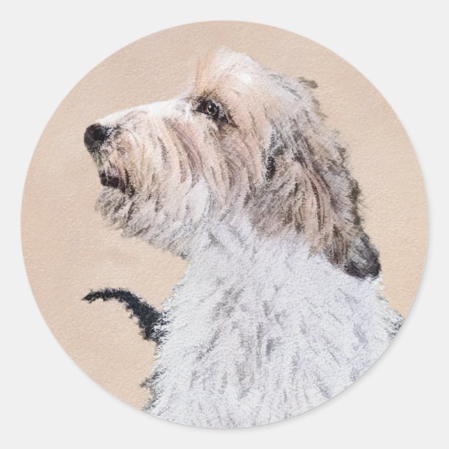 Adesivo Petit Basset Griffon Vendéen Painting - Arte Canin (Frente)