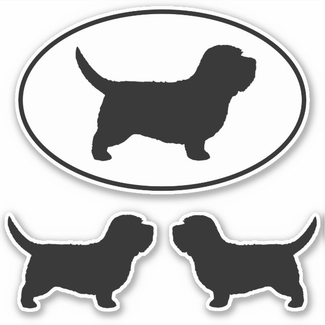Adesivo Petit Basset Griffon Vendeen Silhouettes Stickers (Frente)