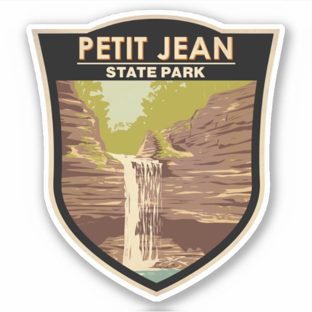 Adesivo Petit Jean State Park Arkansas Vintage (Frente)