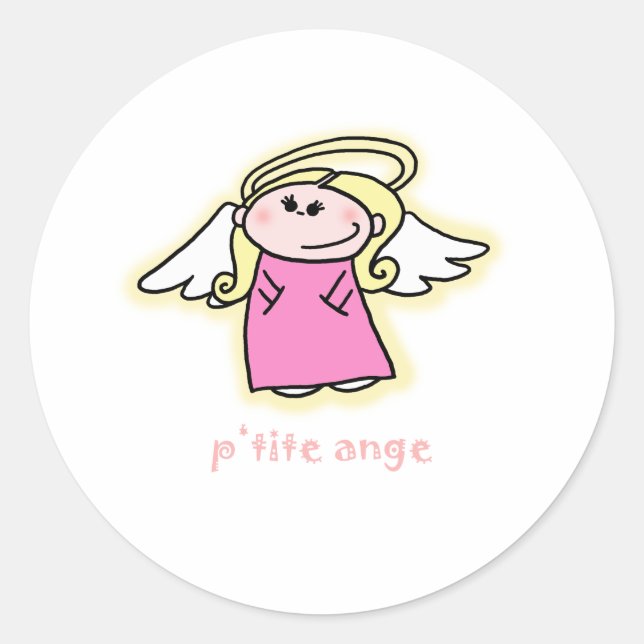 Adesivo Petite Ange (pequeno anjo em francês) (Frente)