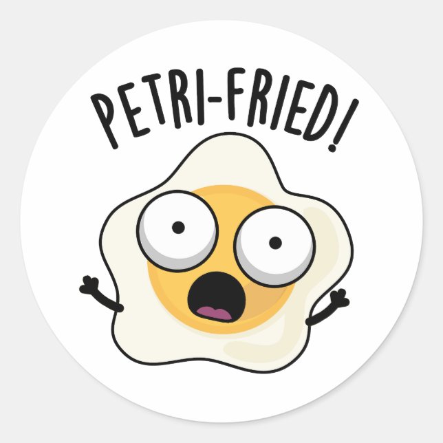 Adesivo Petri frita Funny Fried Egg Pun (Frente)