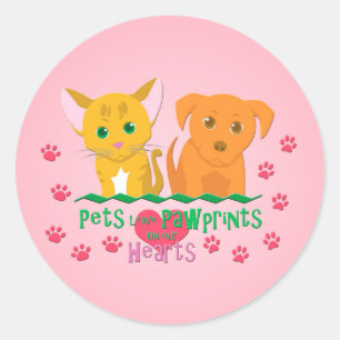 Adesivo Pets deixam pegadas em nossos corações