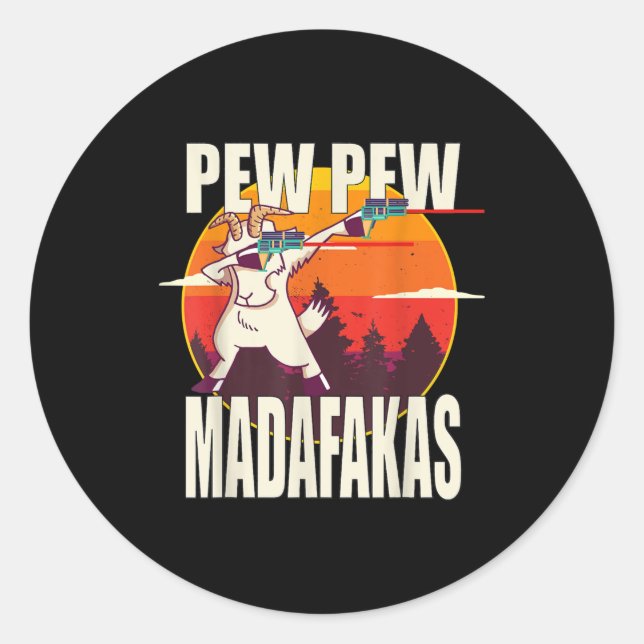 Adesivo Pew Pew Madafakas Pew Pew Madafakas Goat (Frente)