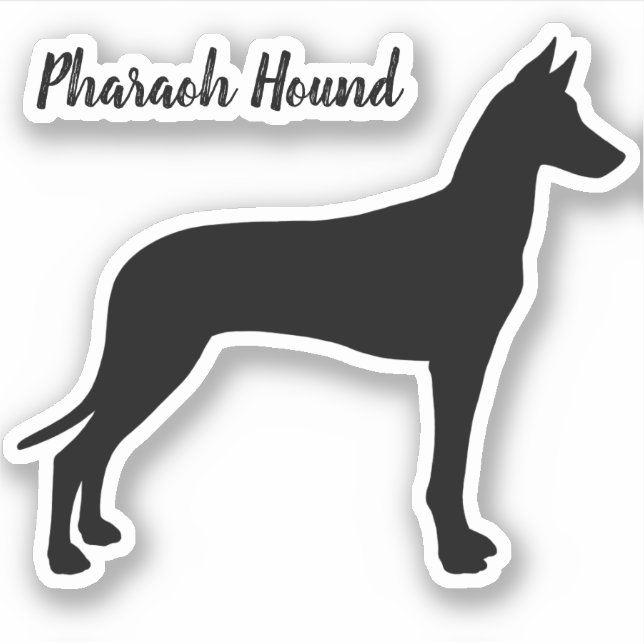 Adesivo Pharaoh Hound Dog Silhout Vinyl Sticker (Frente)