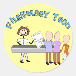 Adesivo Pharmacy Tech Gifts Stick People Design