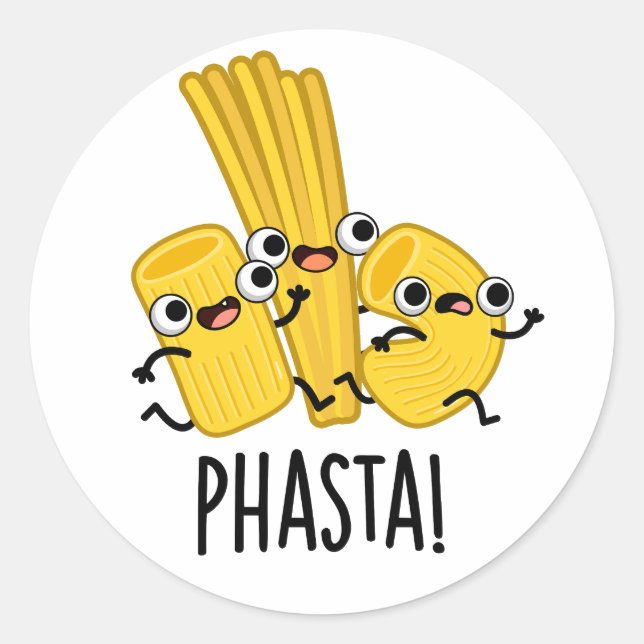 Adesivo Phasta Funny Fast Pasta Pun (Frente)