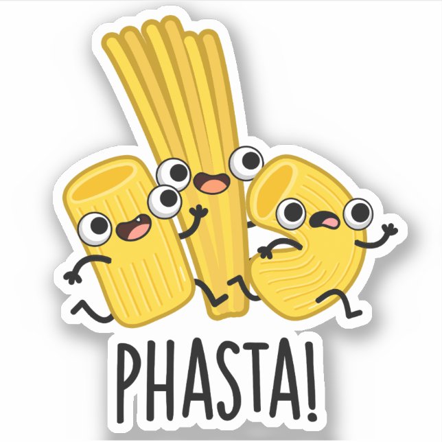 Adesivo Phasta Funny Fast Pasta Pun (Frente)