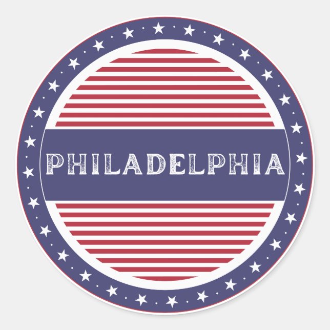 Adesivo Philadelphia City Pride Emblem – American Identity (Frente)