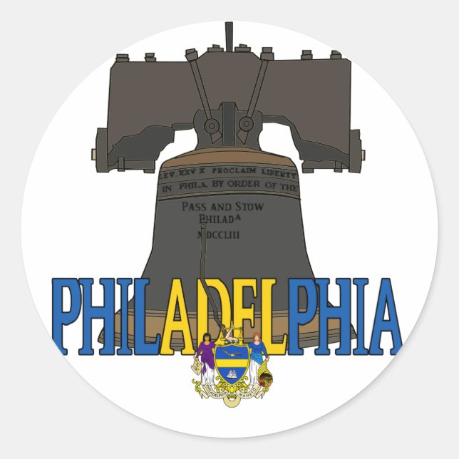 Adesivo Philadelphia Pennsylvania Liberty Bell (Frente)