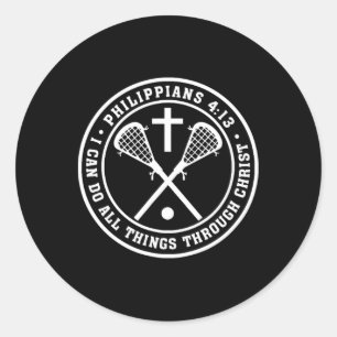 Adesivo Philippians 413 Christian Lacrosse Cross Jesus Sav