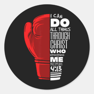 Adesivo Philippians 413 Religiosos Boxing Funny Christian 