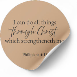 Adesivo Philippians 4:13 Christian Faith Sticker – Warm