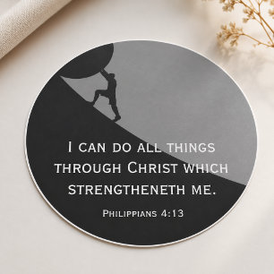 Adesivo Philippians 4:13 KJV Bíblia Verse Giant Stone