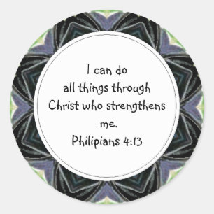 Adesivo Phillipians 4:13 Scripture Memory Verse Sticker