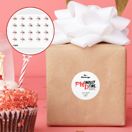 Adesivo Phinally done - Funny PHD Graduation Quote Design