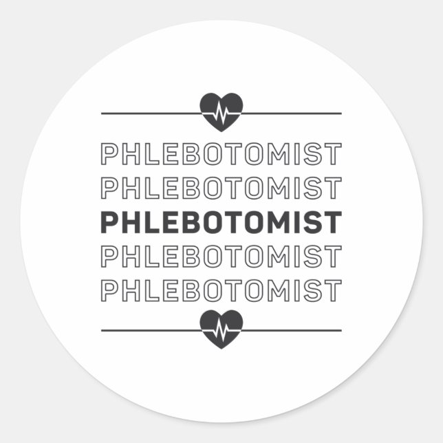 Adesivo Phlebotomist Phlebotomy Médicos Enfermeira Médica  (Frente)