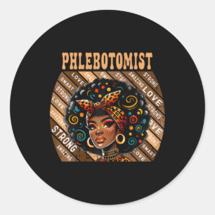 Adesivo Phlebotomista Afro Black History Mês Para Mulheres