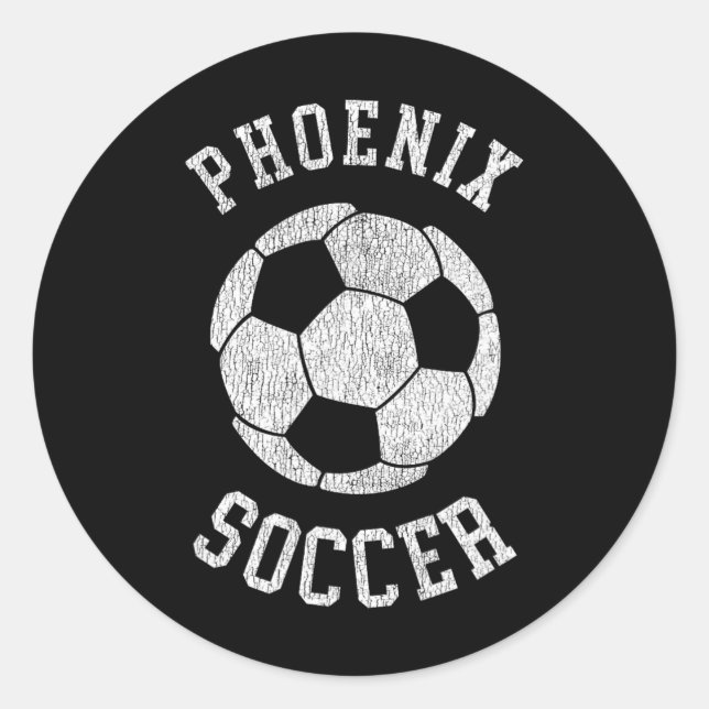 Adesivo Phoenix Soccer Retro Distressed 90's Vintage  (Frente)