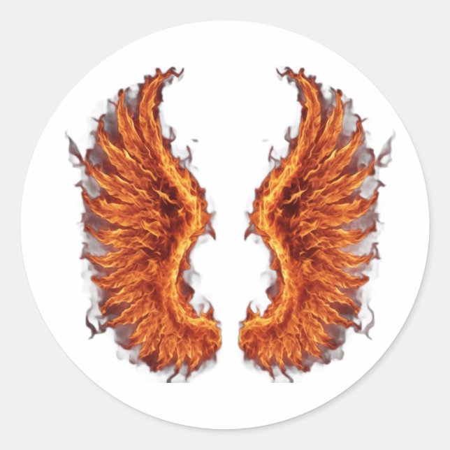 Adesivo Phoenix wings on fire (Frente)