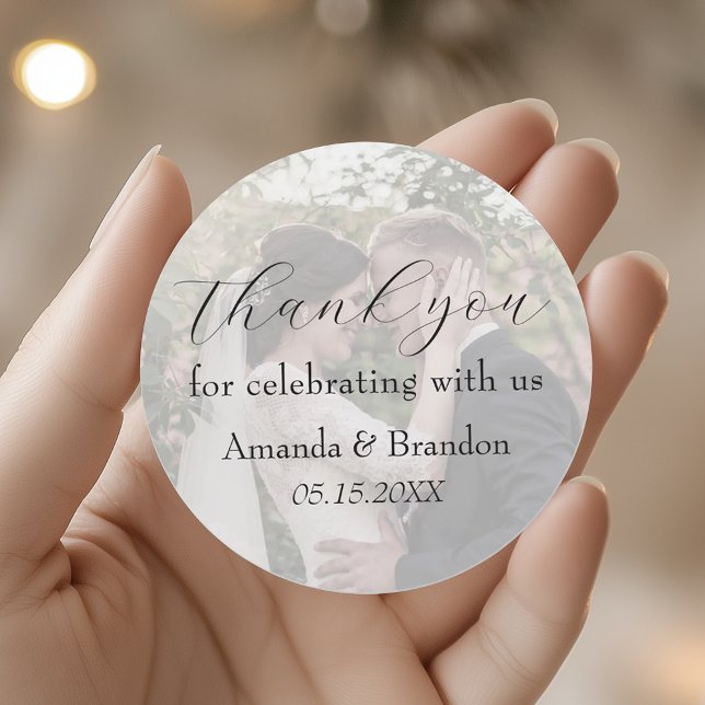 Adesivo Photo Wedding Thank You (Criador carregado)