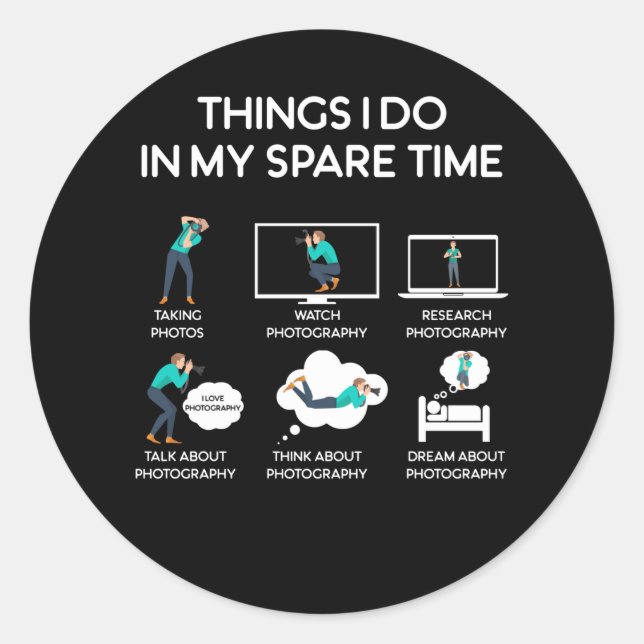 Adesivo photography things i do in my spare time (Frente)