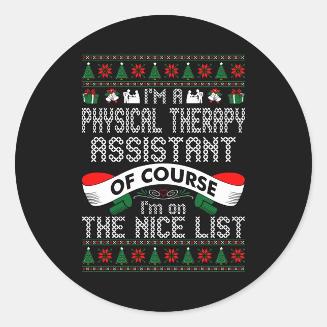 Adesivo Physical Therapy Istant On Nice List Christmas  (Frente)