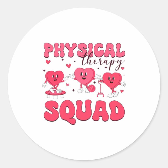 Adesivo Physical Therapy Squad Valentines Day Pt Pta Vale  (Frente)