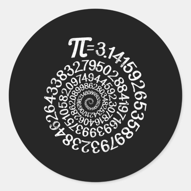 Adesivo Pi = 3,14 Ste Do Geek De Ciência Da Matemática Esp (Frente)