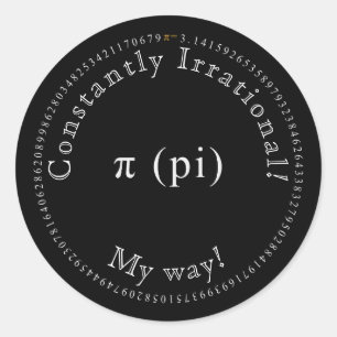 Adesivo Pi, A Irracional Constante Matemática Engraçada